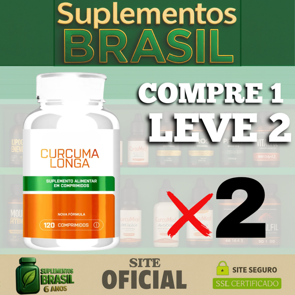 Curcuma Longa - Corpo Saudável e Imunidade em Dia - 10% de Desconto no Pix